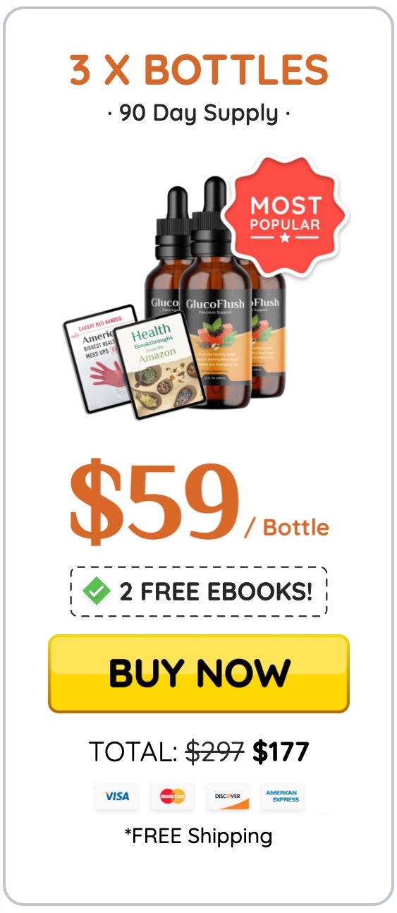 GlucoFlush - 3 Bottles